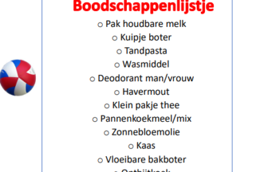 Voedselbankactie in de sporthal van 8 t/m 13 april!